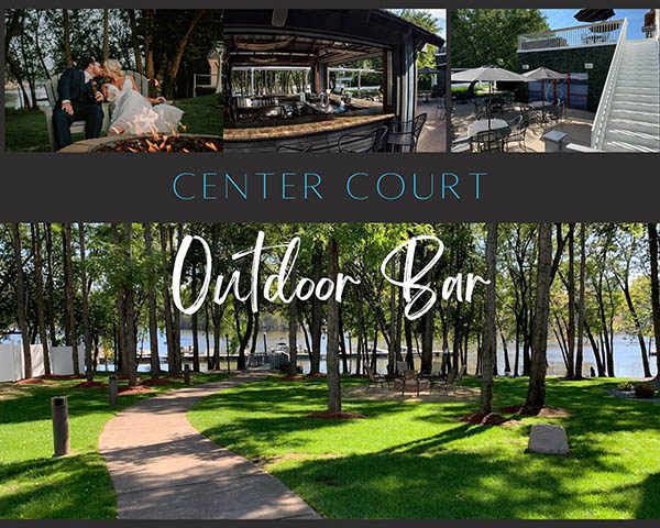 Center Court Outdoor Patio and Bar at Celebrations on the River La Crosse WI