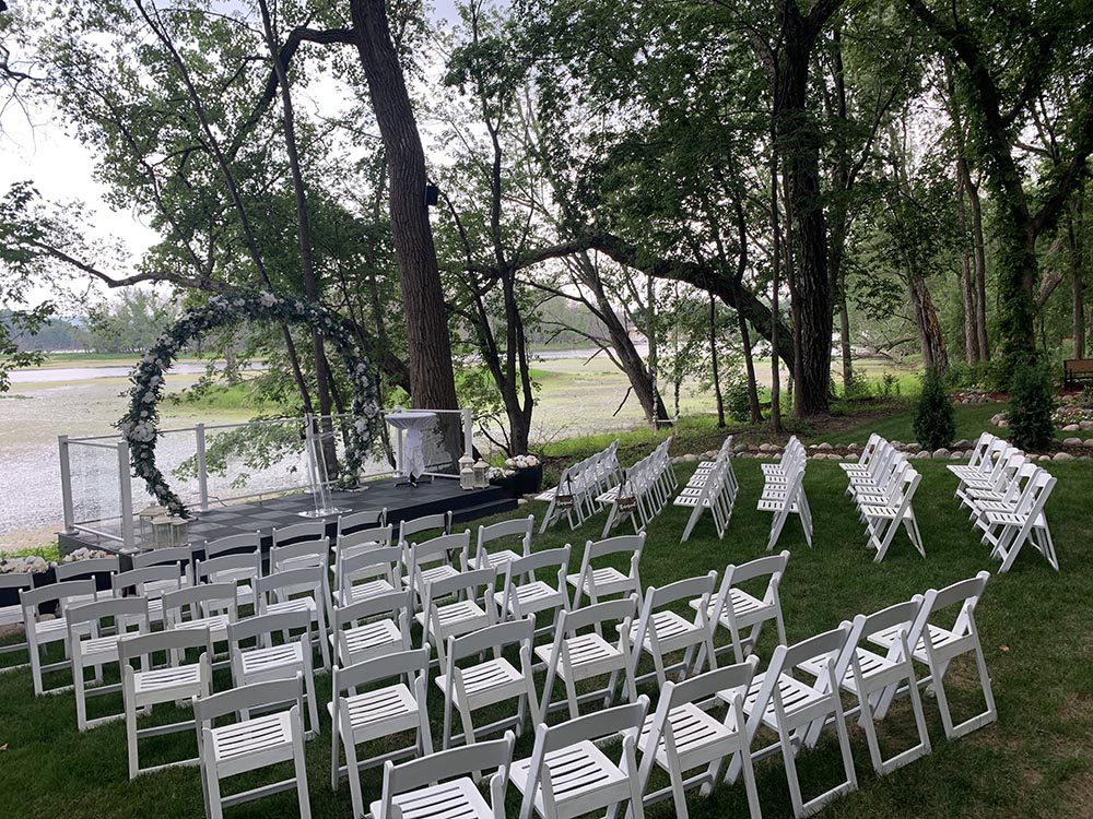 Chairs at the garden for marriage