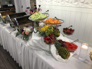 Buffet Room with salad and fruits