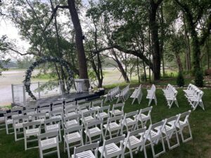 Chairs at the garden for marriage