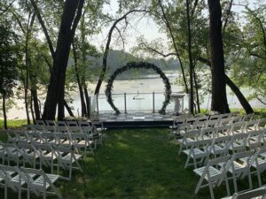 Entry view of Chairs at the garden for marriage