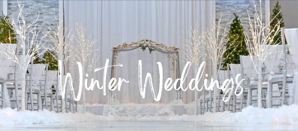 A winter wedding with white and silver decorations
