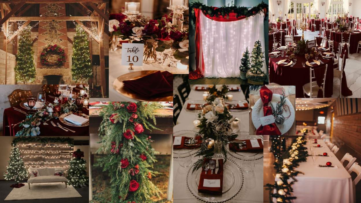 Red Christmas Wedding Decorations - Wedding Theme