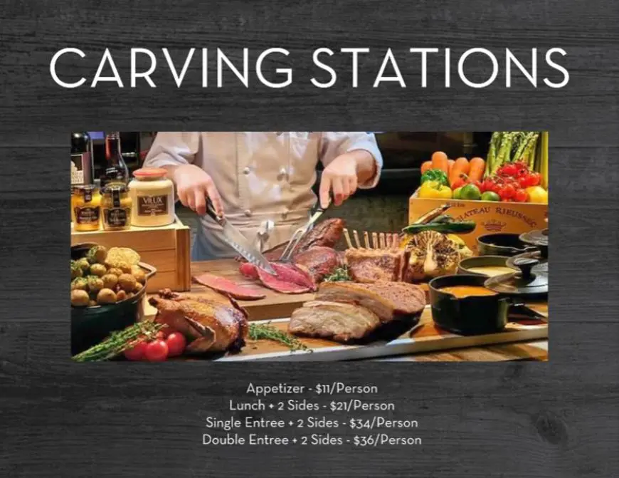 Carving station menu