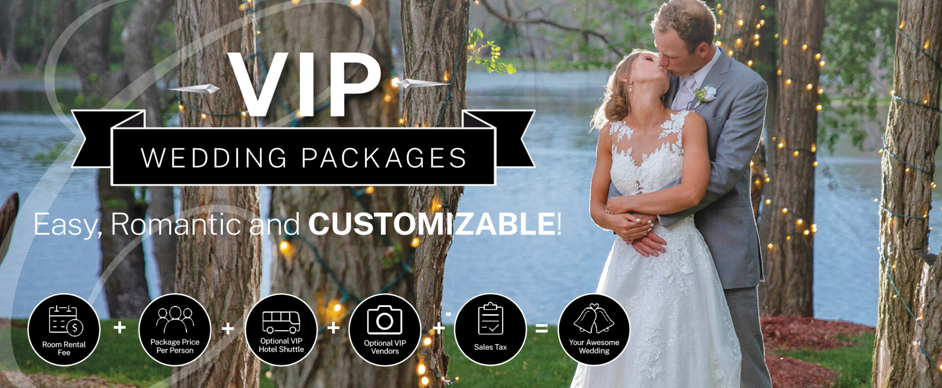 Wedding Packages La Crosse, WI wedding venue at Celebrations on the River. VIP Wedding Packages for Wedding Ceremony and Reception Party Venue in La Crosse, WI. Wedding Venue Packages.